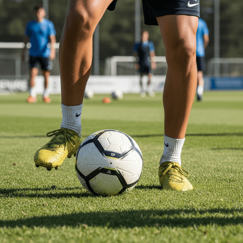 Contrôle de balle lors d'un exercice U19