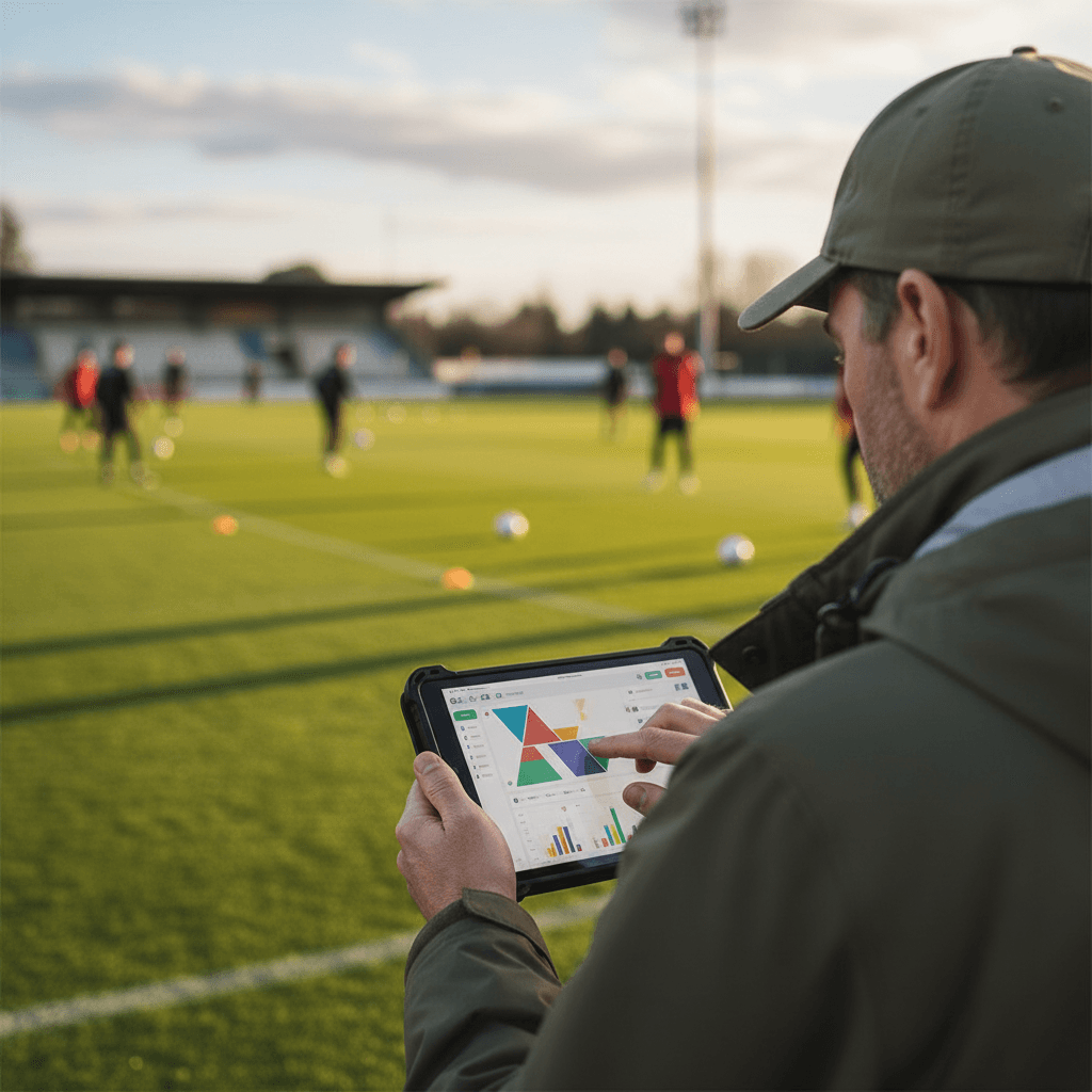 Analyse de performance avec outil mobile au bord du terrain